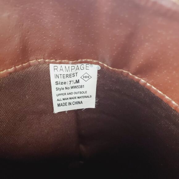 Rampage Interest Brown Riding Boots 7.5 M Knee High Stylish Comfort Women's - Picture 11 of 11